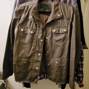 Jcrew field jacket size L olive